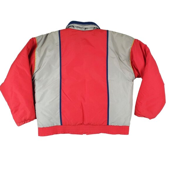 Vtg McGregor Men Large Nylon Insulated Puffer Retro 90"s Hippie Zip Jacket - Picture 8 of 11